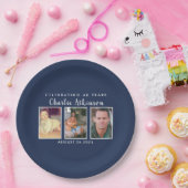 Assiettes En Carton Plaque photo de 40e anniversaire (Fête)