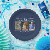 Assiettes En Carton Plaque photo de 75e anniversaire (Fête)