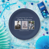 Assiettes En Carton Plaque photo de 90e anniversaire (Fête)