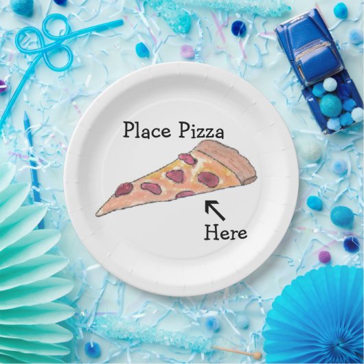 Assiettes En Carton Plaque "Place Pizza Here" (Fête)