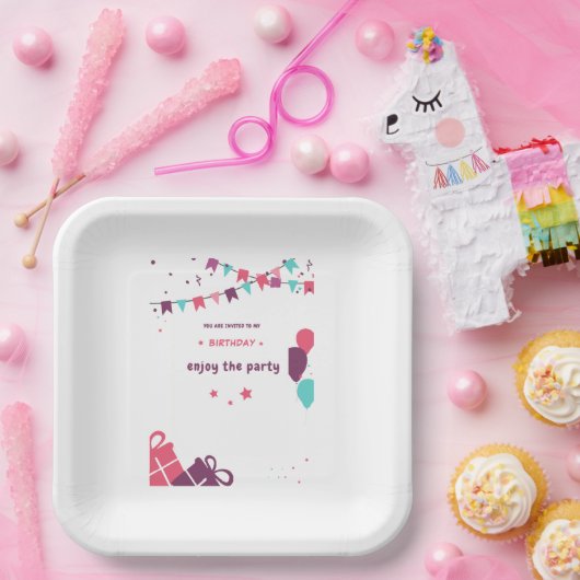 Assiettes En Carton plaque plastique de fête d'anniversaire (Fête)