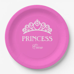 Assiettes En Carton Plaque princesse personnalisée avec nom