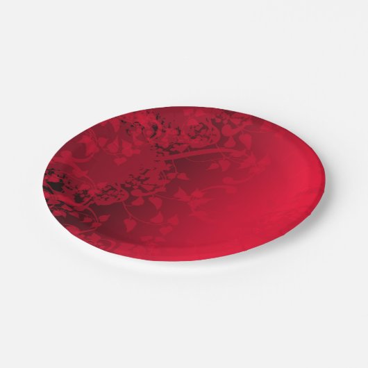 Assiettes En Carton Plaque Red Satin (Angle)