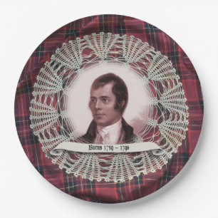Assiettes En Carton Plaque Robbie Burns Highland