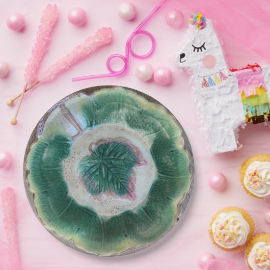 Assiettes En Carton Plaque ronde "Faux majolica #3" 9" (Fête)