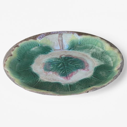 Assiettes En Carton Plaque ronde "Faux majolica #3"   9" (Angle)