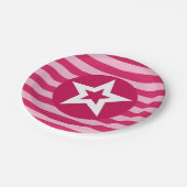 Assiettes En Carton Plaque rose étoile (Angle)