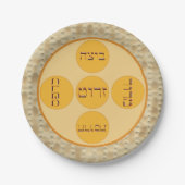 Assiettes En Carton Plaque Seder avec bordure Matzoh (Devant)