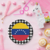 Assiettes En Carton Plaque Venezuela, plaid de buffle & drapeau vénézu (Fête)