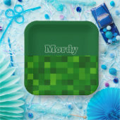 Assiettes En Carton Plaque verte en haut (Fête)