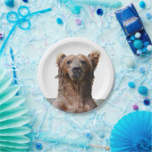 Assiettes En Carton Plaques à papier 7" avec l'ours gris (Fête)