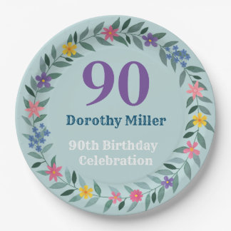 Assiettes En Carton Plaques à papier 90e anniversaire