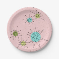 Plaques à papier atomiques iconiques roses de