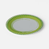 Assiettes En Carton Plaques à papier avec la frontière verte naturelle (Angle)