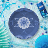 Assiettes En Carton Plaques à papier bleues et blanches de Rosemaling (Fête)