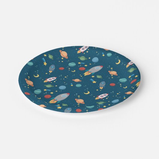 Assiettes En Carton Plaques à papier d'amusement d'espace (Angle)