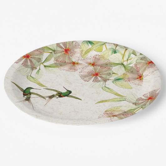 Assiettes En Carton Plaques à papier d'animaux de fleurs d'oiseaux de (Angle)