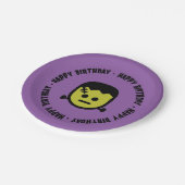 Assiettes En Carton Plaques à papier d'anniversaire de Frankenstein (Angle)