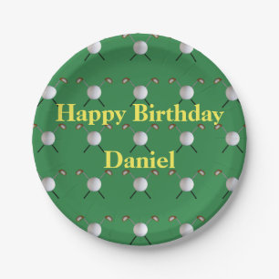 Assiettes En Carton Plaques à papier d'anniversaire de golf