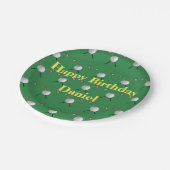 Assiettes En Carton Plaques à papier d'anniversaire de golf (Angle)