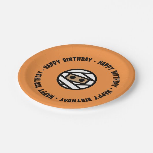 Assiettes En Carton Plaques à papier d'anniversaire de Halloween de (Angle)