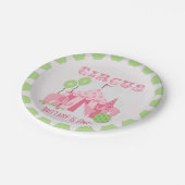 Assiettes En Carton Plaques à papier d'anniversaire rose fait sur (Angle)