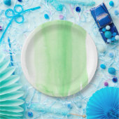 Assiettes En Carton Plaques à papier d'aquarelle vert clair (Fête)