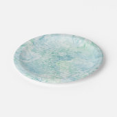 Assiettes En Carton Plaques à papier d'aquarelle verte turquoise (Angle)