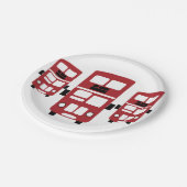 Assiettes En Carton Plaques à papier d'autobus à  impériale rouge (Angle)