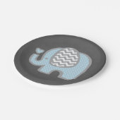 Assiettes En Carton Plaques à papier de baby shower d'éléphant pour le (Angle)