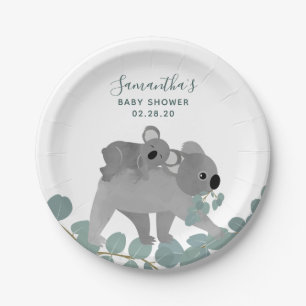 Assiettes En Carton Plaques à papier de baby shower d'ours de koala
