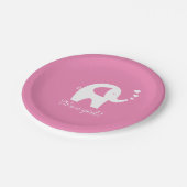 Assiettes En Carton Plaques à papier de baby shower girly mignon (Angle)