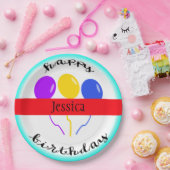 Assiettes En Carton Plaques à papier de ballon d'anniversaire (Fête)