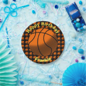 Assiettes En Carton Plaques à papier de basket-ball (Fête)