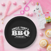 Assiettes En Carton Plaques à papier de BBQ d'oncle Tony avec le logo (Fête)