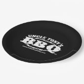 Assiettes En Carton Plaques à papier de BBQ d'oncle Tony avec le logo (Angle)