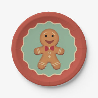 Assiettes En Carton Plaques à papier de bonhomme en pain d'épice