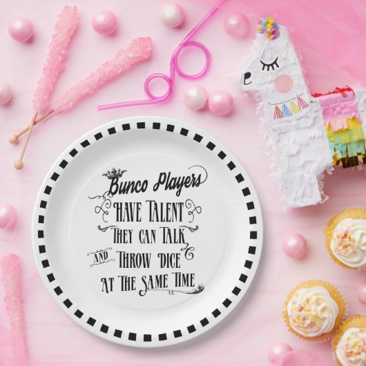 Assiettes En Carton Plaques à papier de Bunco - talent de Hav de (Fête)