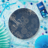 Assiettes En Carton Plaques à papier de calmar de Steampunk (Fête)