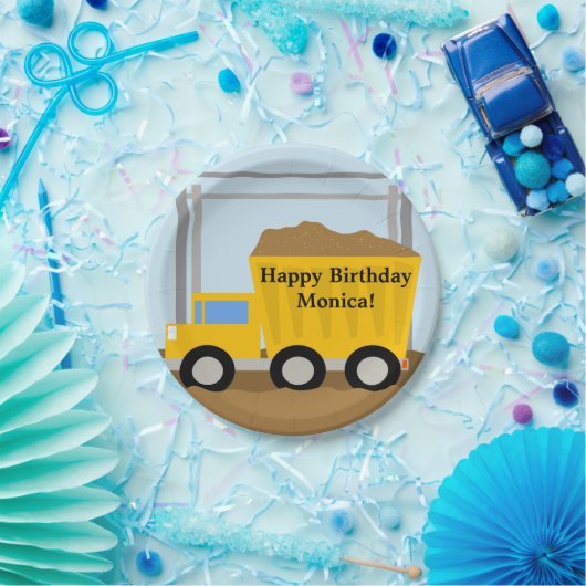 Assiettes En Carton Plaques à papier de camion à benne basculante (Fête)