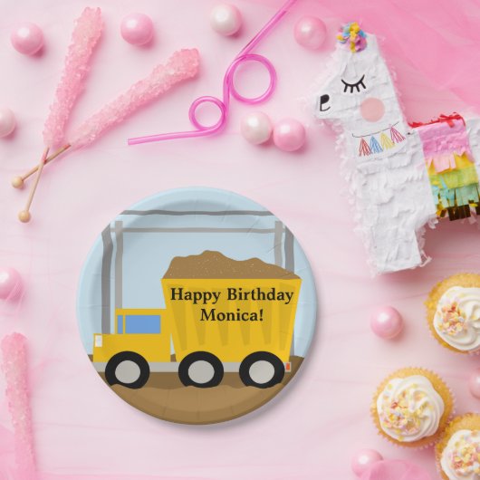 Assiettes En Carton Plaques à papier de camion à benne basculante (Fête)