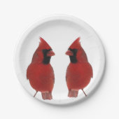 Assiettes En Carton Plaques à papier de cardinaux (Devant)