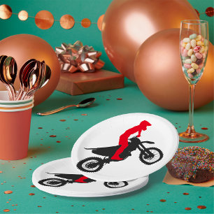 Assiettes En Carton Plaques à papier de cavalier de Motorcross
