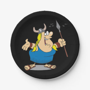 Assiettes En Carton Plaques à papier de chanteur d'opéra de Viking