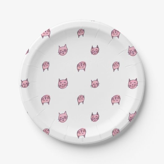 Assiettes En Carton Plaques à papier de chat (Devant)