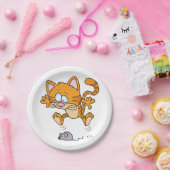 Assiettes En Carton Plaques à papier de chat et d'une souris (Fête)