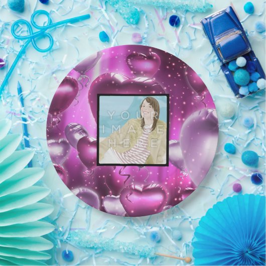 Assiettes En Carton Plaques à papier de coeurs faits sur commande de (Fête)