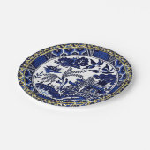 Assiettes En Carton Plaques à papier de conception bleue classique de (Angle)
