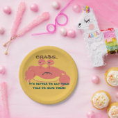 Assiettes En Carton Plaques à papier de crabe (Fête)