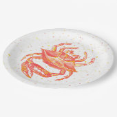Assiettes En Carton Plaques à papier de crabe rouge lumineux (Angle)